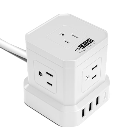 Uncaged Ergonomics CUBE SURGE PROTECTOR PWR STRIP PC-W-C